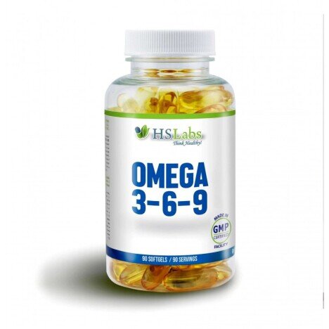 Omega 369 90 Capsule moi, HS Labs, Omega 3-6-9